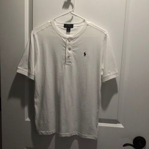 Boys 3 button white casual shirt. Polo by Ralph Lauren size L (14/16)